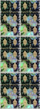 Çiçek deseni. Duvar kâğıdı barok, İspanyol kumaşı. Kusursuz raster arka plan. Kahverengi ve bej renklerde altın elementler. Şekil grafik deseni.