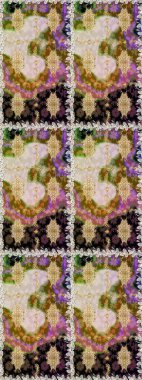 Çiçek deseni. Duvar kâğıdı barok, İspanyol kumaşı. Kusursuz raster arka plan. Kahverengi ve bej renklerde altın elementler. Şekil grafik deseni.