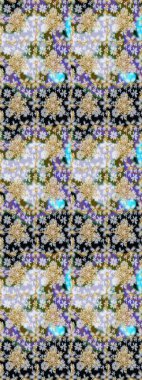 Çiçek desenli altın metal. Tarafsız ve gri renkler ve altın elementler. Kusursuz altın desen. Raster altın çiçek süsü brokar kumaş ve cam desenli..