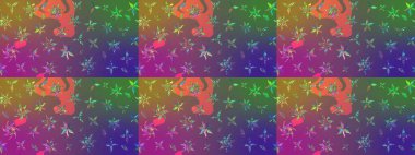 Suluboya çiçek buketi. Çiçek arkaplan. Doğum günü kartı ya da düğün davetiyesi. Raster illüstrasyonu. Çiçekli tebrik kartı. Mor ve yeşil renklerde.