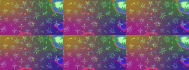 Düz Çiçek Elementleri Tasarımı. Renkli Bahar Teması eskiz kalıbı. Raster güzel kumaş deseni çiziyor. Çiçek deseni.