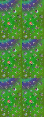 Raster çiçek desenli çiçek deseni, yapraklar, dekoratif elementler, sıçrama, lekeler, el çizimi kontur çizgileri ve Doodle çizim stili, grafik raster çizim çizimi.