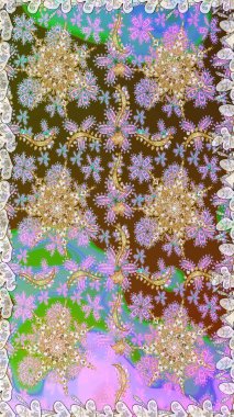 Tarafsız renklerde, altın elementlerle pürüzsüz bir desen. Şam tasarım için kusursuz desen.