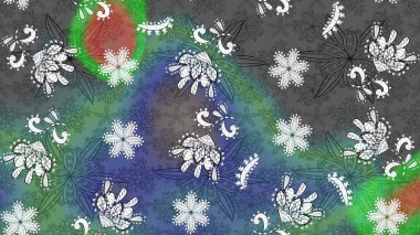 Çizim çiçek deseni duvar kağıdı, web sitesi arka planı, ambalaj kağıdı, davetiye, broşür, afiş veya web sitesi için kullanılabilir. Parlak elementlerin. El çizimi Raster illüstrasyonu.