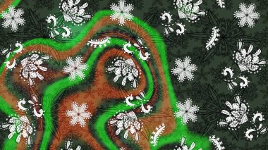 Raster illüstrasyonu. Anti-stres için soyut örnek sayfası. Yeşil ve gri renklerde.