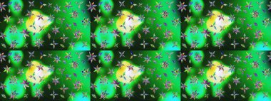 Halk tarzı. Moda baskıları için zarif bir şablon. Modern çiçek arkaplanı. Parlak renkli çiçekleri ve yeşil ve gri renkte yaprakları olan muhteşem bir çiçek deseni..