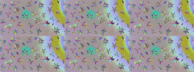 Tarafsız ve gri renklerde çiçekler. Doodle tarzı. Tekstil ve kapak tasarımı için mükemmel. Renkli nötr ve gri çizim kalıbı. Elle çizilmiş sonbahar çiçeği deseni..