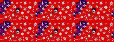 Sabıka fotoğraflarında, bebek kıyafetlerinde, duvar kâğıtlarında, paket kutularında falan kullanılabilir. Zarif, parlak ve eskiz kırmızı ve nötr çiçek deseni tasarımı.