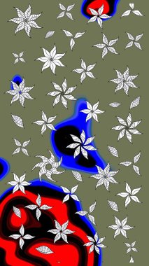 Yeşil ve siyah renklerde. Anti-stres için soyut örnek sayfası. Raster illüstrasyonu.