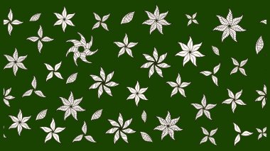 Raster illüstrasyonu. Çizim çiçek deseni duvar kâğıdı olarak kullanılabilir. Yeşil ve nötr renkte çiçekler.