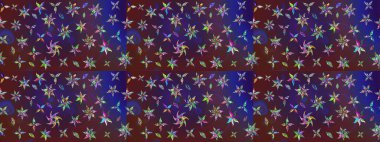 Mor ve mor renkli çiçekler. Düz Çiçek Elementleri Tasarımı. Renkli Bahar Teması eskiz kalıbı. Çiçekle çizim deseni.