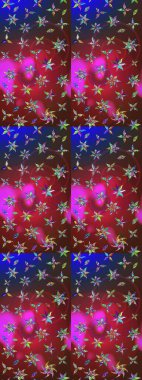 Kırmızı ve kahverengi renkte çiçekler. Renkli Bahar Teması eskiz kalıbı. Düz Çiçek Elementleri Tasarımı. Çiçekle çizim deseni.