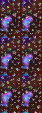 Renkli Yaz Temalı eskiz kalıbı. Modaya uygun kumaş deseni. Düz Çiçek Elementleri Tasarımı. Sevimli çiçek raster deseni.