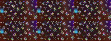 Çiçek deseni. Raster güzel kumaş deseni çiziyor. Düz Çiçek Elementleri Tasarımı. Renkli Bahar Teması çizim şablonu.