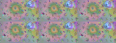 Küçük çiçekteki sevimli çiçek deseni. Modaya uygun kumaş deseni. Raster illüstrasyonu. Tony 'nin kumaş desenini çiz.