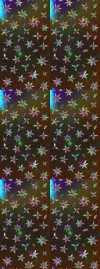 Robot resim. Raster illüstrasyonu. Küçük çiçekte sevimli çiçek deseni var..