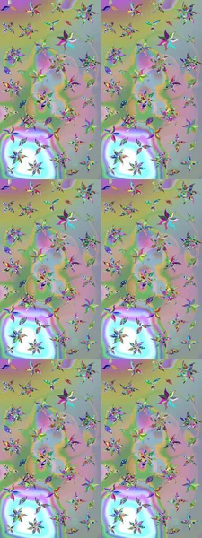 Tarafsız ve mavi renkler üzerine çiçek çizimi. Şatafatlı bahar bahçesi dokusu. Çiçek deseni. Raster illüstrasyonu. Tarafsız ve mavi renkte çiçekler.