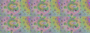 Eskiz arkaplan modeli. Raster - stok. Vadinin çiçekleri tarafsız ve yeşil renklerde. Suluboya, elle çizilmiş.