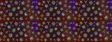 Klasik taslak çizimi. Raster çiçek izi. Çiçeksel kahverengi ve mor çizim deseni. Raster Yumuşak kumaş deseni.