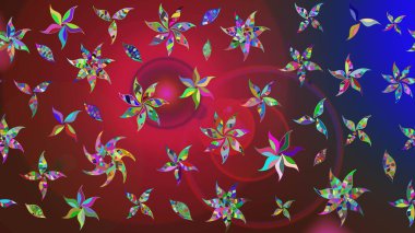 Çiçekler suluboya tarzında kırmızı ve kahverengi renklerde. Kırmızı ve kahverengi renkte çiçekler olan çiçek deseni çiz.