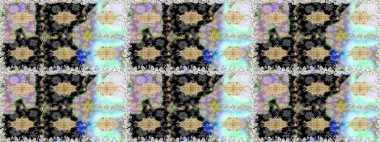 Çiçek deseni. Duvar kâğıdı barok, İspanyol kumaşı. Kusursuz raster arka plan. Kahverengi ve bej renklerde altın elementler. Şekil grafik deseni.