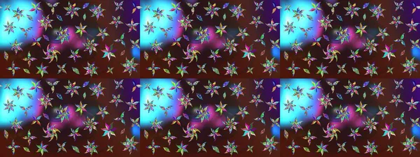 Güzel kumaş deseni. Zentangle soyut çiçekleri. Renkli Bahar Teması eskiz kalıbı. Düz Çiçek Elementleri Tasarımı. Raster illüstrasyonu. Çiçek tozu..