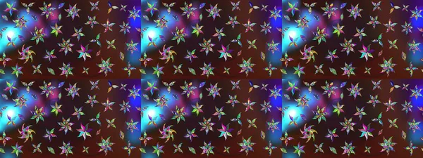 Moda baskıları için zarif bir şablon. Parlak renkli çiçekleri ve kahverengi ve mor renkli yaprakları olan harika bir çiçek deseni. Halk tarzı. Modern çiçek arkaplanı.