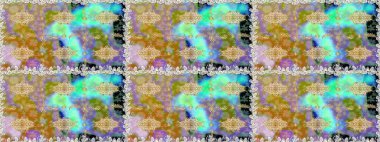 Çiçek deseni. Duvar kâğıdı barok, İspanyol kumaşı. Kusursuz raster arka plan. Kahverengi ve bej renklerde altın elementler. Şekil grafik deseni.