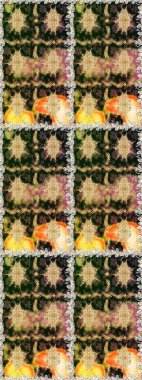 Çiçek deseni. Duvar kâğıdı barok, İspanyol kumaşı. Kusursuz raster arka plan. Kahverengi ve bej renklerde altın elementler. Şekil grafik deseni.