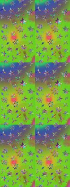 Raster illüstrasyonu. Tomurcukları çiçek olan sevimli bir çiçek deseni. Eski usul. Raster. Kumaş, tekstil, duvar kağıdı baskısı için. Taslak arkaplan.