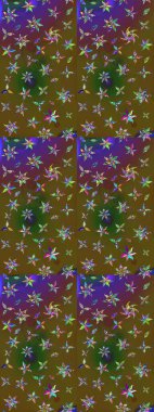 Suluboya çizim kalıbı. Çiçek izi. Suluboya tarzında renkler üzerine çiçekler.