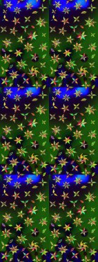 Bahar çiçekleriyle güzel bir çiçek deseni çizmişsin. Güzel kumaş deseni. Raster illüstrasyonu.