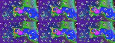 Çiçekli karalama şeklinde Raster çiçek deseni. Yumuşak, yaz çiçekli arka plan. Mavi ve mor renkte çiçekler.