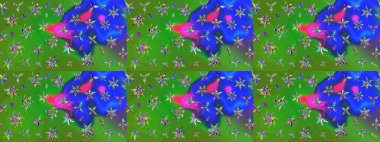 Soyut çiçek çizim kalıbı arka planı. Raster deseni. Raster illüstrasyonu. Renklerle. Küçük çiçekte sevimli çiçek deseni var..