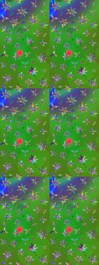 Raster güzel bir çiçek deseni çizmiş. Bahar mevsimi. Tatil havası. Nazik romantik baskı. Renkli çiçekler.