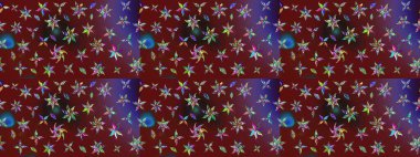 Çiçekli eskiz arkaplanı. Çocuk stili. Renkli Bahar Teması eskiz kalıbı. Düz Çiçek Elementleri Tasarımı.