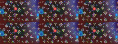 Raster illüstrasyonundaki çiçek desenli çizim. Renkli çiçekler. Renkli Bahar Teması eskiz kalıbı. Düz Çiçek Elementleri Tasarımı.