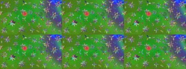 Soyut etnik raster çizim kalıbı. Kabile sanatı boho baskısı, klasik çiçek arkaplanı. Arkaplan dokusu, duvar kağıdı, çiçek teması.