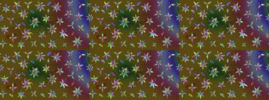 Eski usul küçük çiçekli şirin bir eskiz deseni. Moda arka planında parlak buketler. Kumaş, duvar kağıdı ve kağıt üzerine baskı yapmak için gelişen arka plan. Raster illüstrasyonu.