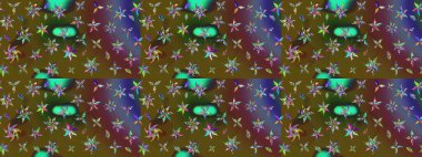 Çiçekli karalama şeklinde Raster çiçek deseni. Nazikçe, renkli yaz çiçekleri. Raster illüstrasyonu.