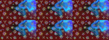 Bahar çiçekleriyle güzel bir çiçek deseni çizmişsin. Güzel kumaş deseni. Raster illüstrasyonu.