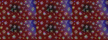 Küçük çiçekli basit bir çiçek çizimi. Kırmızı ve kahverengi renkte sevimli çiçekler. Moda baskısı, albüm, ambalaj kağıdı ve duvar kağıdı için zarif dekoratif süslemeler. Raster illüstrasyonu.