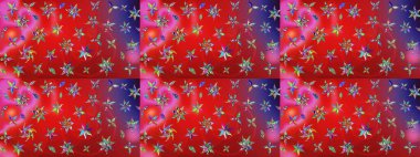 Raster suluboya çiçek deseni, narin çiçekler, kırmızı ve pembe çiçekler, tebrik kartı şablonu. Güzel kumaş deseni.