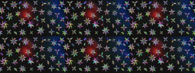 Raster çiçek desenleri çiziyor. Vadinin renkleri.