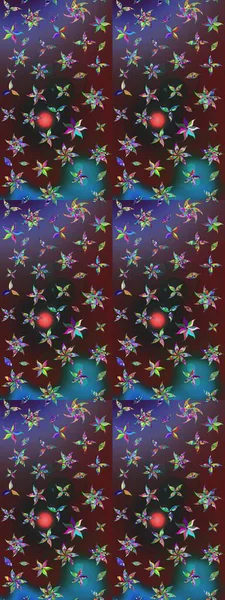 Suluboya elle çizilmiş çiçek desenli eskiz deseni. Parlak renkli fantezi çiçekleri, yapraklar, renkli tomurcuklar.