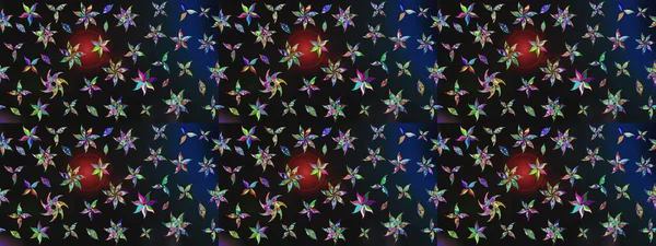 Nakış desenli çiçek deseni. Renkli grunge, kolo çiçekleriyle soyut bir arka plan oluşturur. İzler, kumaş, duvar kağıtları, tekstil için raster dokusu.