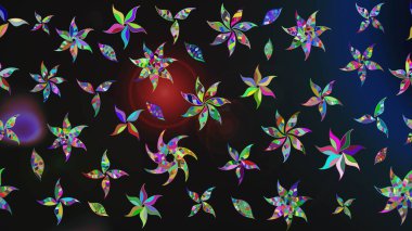 Çiçekli çizim şekli. Renkli çiçekler. Renkli Bahar Teması eskiz kalıbı. Düz Çiçek Elementleri Tasarımı.