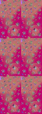 Çiçek deseni. Flower eskiz arka planı. Şatafatlı bahar bahçesi dokusu. Raster illüstrasyonu.