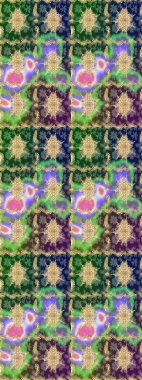 Klasik çiçek dokusu. Kart, duvar kağıdı, ambalaj ve tekstil için klasik tasarım. Raster illüstrasyonu. Altın şablon. Yeşil renkte Royal retro. Çizim kalıbı altın elementler.