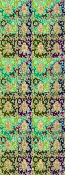 Altın elementli yeşil renkler. Raster illüstrasyonu. Doğu tarzı arabesk. Çizim altın desenli bukleler. Raster altın desen.